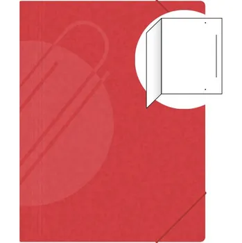 Odkládací mapa bez klop s gumičkou PREŠPÁN 250 - červená