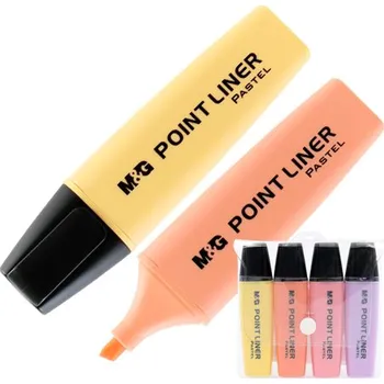 Zvýrazňovač Zvýrazňovač M&G Point Liner Pastel - sada 4 ks