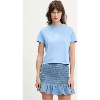 Pánská móda Bavlněné tričko Tommy Jeans DW0DW20317 modrá 50X, vel. XL