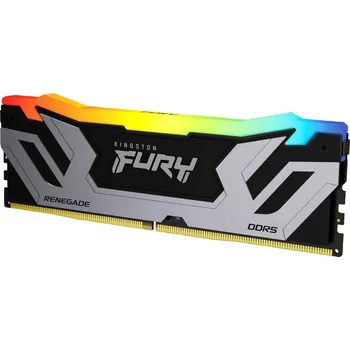 Operační paměť Kingston Fury Renegade Silver RGB XMP 24GB DDR5 8400MT/s Operační paměť, DDR5, 24GB, 8400MT/s, CUDIMM, CL40, RGB podsvícení KF584CU40RSA-24