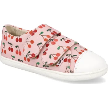 Mido shoes Barefoot dětské plátěnky Mido - Pink cherry růžové Velikost: 26