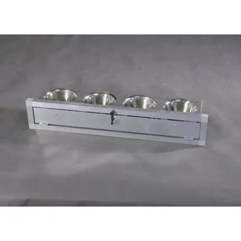 Miska pro psa Výsuvný krmný pult se čtyřmi miskami 380 ml