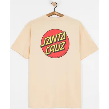 Pánské tričko Santa Cruz Classic Dot Chest (blond wood) S, béžová