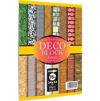 Složka dekoračního papíru (výkresů) DECO BLOCK 16 listů /16 vzorů, 250g/m2
