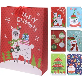 Dárková taška vánoční, dětský design, velká 50x18x72 cm /1ks