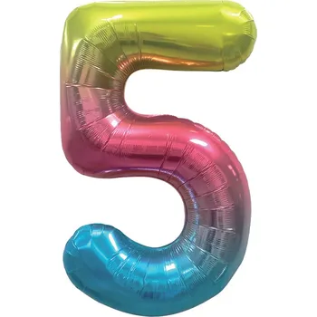 Narozeninový balónek, barevný 40" (100 cm) číslo 5