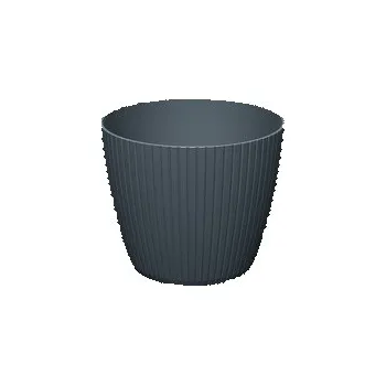 Květináč Květináč LAMIA - antracit 17,8 cm