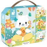 JANOD Puzzle v kufříku Zvířátka 4v1 (6,9,12,16 dílků)