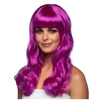 Karnevalový kostým Boland Paruka fialová dámská dlouhá s ofinou