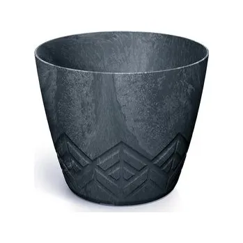 Květináč Květináč ARECO BETON EFFECT - antracit 17,8 cm