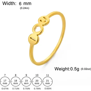 Prsten Ocelový prsten | módní šperk - Styl 21 Gold , 10