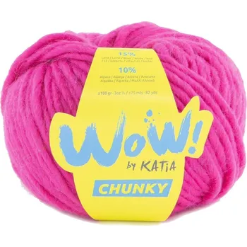 Příze Katia Wow Chunky 65 Fuchsia Pletací příze