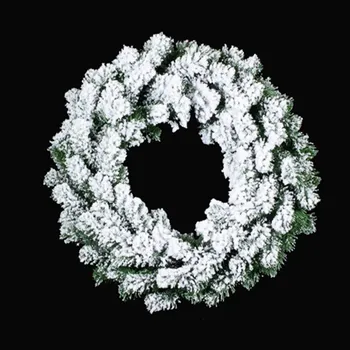 Vánoční dekorace Vánoční věnec - zasněžený, průměr 45 cm