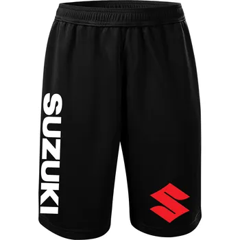 PRINT ŠORTKY SPORT s motivem SUZUKI černé Velikost.: L