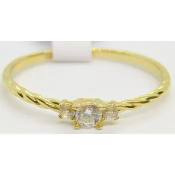 Prsten Klenoty Budín Zásnubní dámský zlatý prsten se zirkony 585/0,80gr vel. 55 HK1210 (Klenoty Budín Zásnubní dámský zlatý prsten se zirkony 585/0,80gr vel. 55 HK1210)