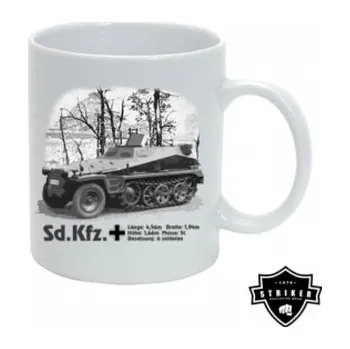 Hrnek Sd.Kfz - bílý-černý