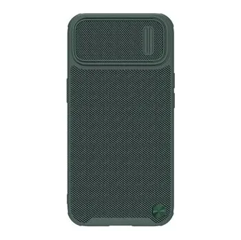 Nillkin Textured S Case etui iPhone 14 Pro Max pancerny pokrowiec z osłoną na aparat ciemnozielone