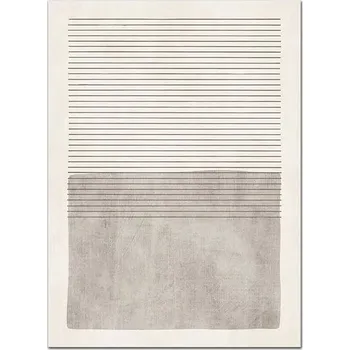 Obraz Minimalistický plátěný obraz abstraktní béžovo-šedý | moderní dekorace, obrazy do bytu - A , 50 x 70 cm bez rámu