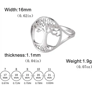 Prsten Dámský prsten strom života | šperk - Ocel , 9