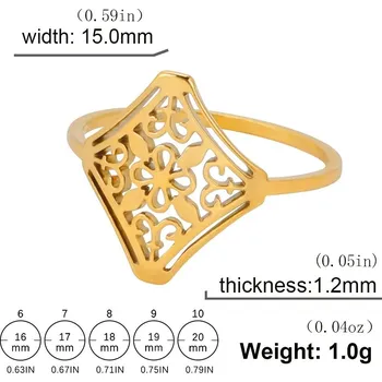 Prsten Ocelový prsten | módní šperk - Styl 5 Gold , 11