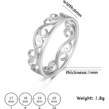 Prsten Retro filigránový ocelový prsten | šperky - Barva oceli-D , 8