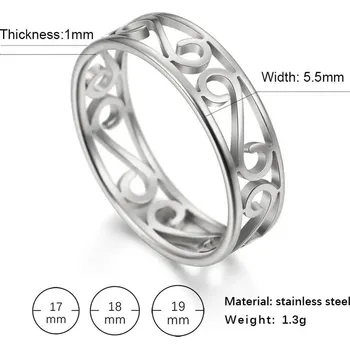 Prsten Vintage filigránový dámský prsten z oceli | šperky - Barva oceli-C , 9