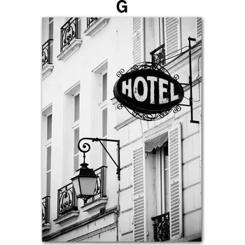 Obraz Černobílý vintage obraz s motivy Paříže | retro plakát, obraz do bytu - G , 60 x 90 cm bez rámu