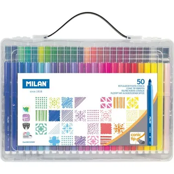 Fixy MILAN kulaté 0.5 mm MAXI - sada 50 ks kufřík