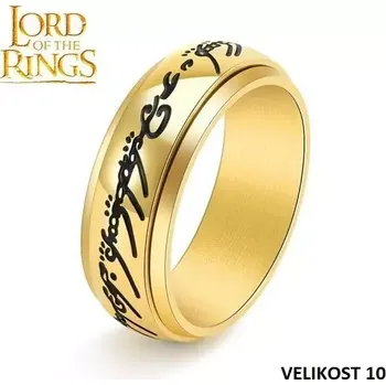 Seriál Jeden prsten Prsten moci Pán prstenů otáčecí zlatý velikost 10