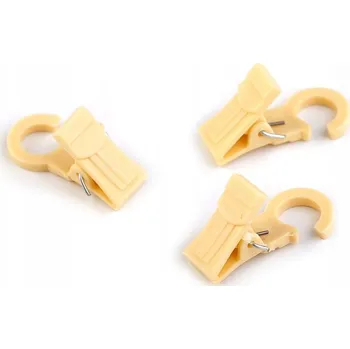 Uchycení záclony a závěsu Stoklasa Žabky na záclony s háčkem 12 x 37 mm 10 ks