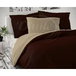 Dante Povlečení Moly tm.hnědé/béžové - 200x140 cm + 90x70 cm