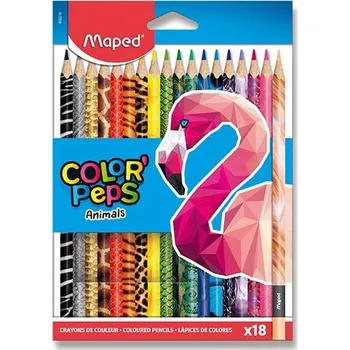 Kresba Pastelky trojhranné MAPED "COLOR'PEPS ANIMAL" sada 18 ks