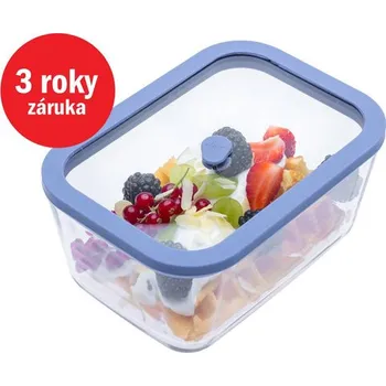 Dóza na potraviny STATUS 131105 Viva vakuová dóza skleněná, 1,4 l, modrá barva, borosilikátové sklo