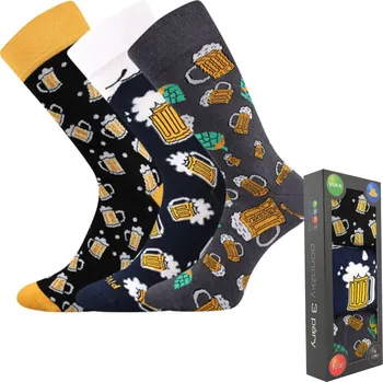 Lonka DEBOX dárkově balené MIX PIVO - MIX E Velikost: velikost 26-28 (39-42), 1 pár