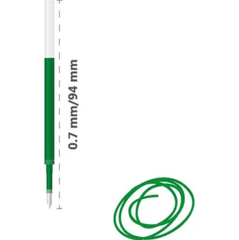 Náplň do psacích potřeb Náplň gelová MILAN Gel Touch 0.7 mm - zelená