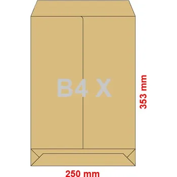 Obálka Obálky B4 X 250x353 mm dno tašky hnědé