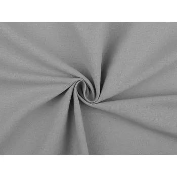 Metráž s plátnovou vazbou / imitace lnu - 9 (12) šedá světlá