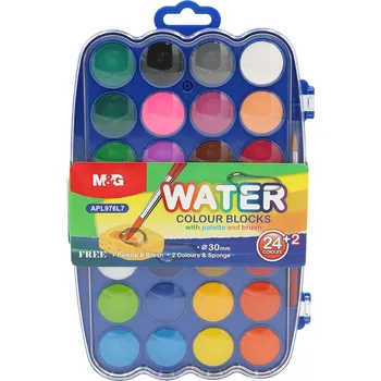 Barvy vodové 26 barev (30 mm) + paletka a štětec