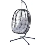 Závěsné křeslo SWINGTAN – kov, šedá Autronic