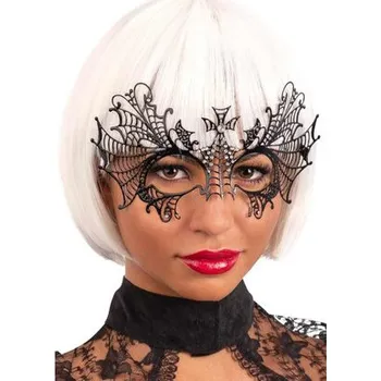 Karnevalová maska Carnival Toys&nbsp;Černá kovová škraboška lux