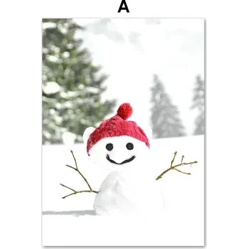 Obraz Obraz se zimními motivy | Dekorace na zeď, Vánoční obraz - A , 60 x 90 cm bez rámu