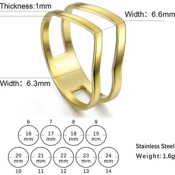 Prsten Ocelový prsten | módní šperk - Styl 1 zlatý , 7