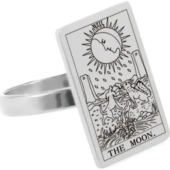 Prsten Ocelový prsten tarot | dámský šperk - MĚSÍC-504 , 10