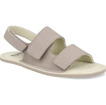 Dívčí sandály Barefoot dětské sandály Muris - Rio taupe šedé Velikost: 28