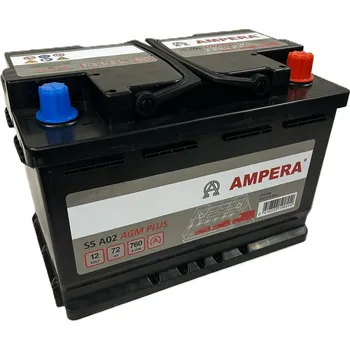 Autobaterie Ampera AGM 12V 72Ah 760A S5A02