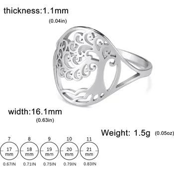 Prsten Dámský prsten strom života | šperk - H Ocel , 7