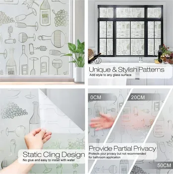 Roleta Fólie na okno pro soukromí s UV ochranou | okenní fólie, privátní fólie - B31 , 45 x 200 cm