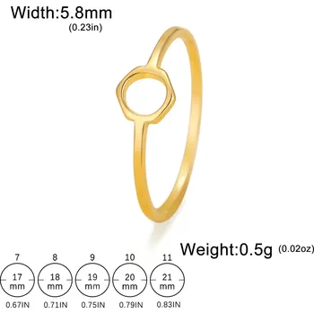 Prsten Nerezový prsten molekulární | vědecký šperk - Benzen zlato , 7