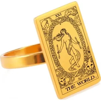 Prsten Ocelový prsten tarot | dámský šperk - SVĚT , 8