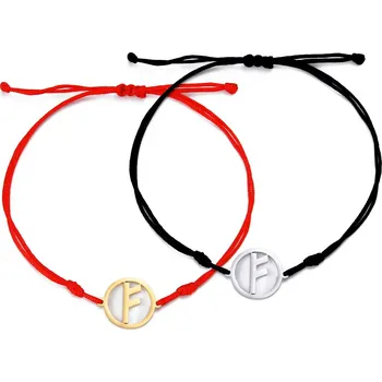 Náramek Skyrim vikingský amulet | ocelový náramek s runami 1 ks - fehu , Stříbro